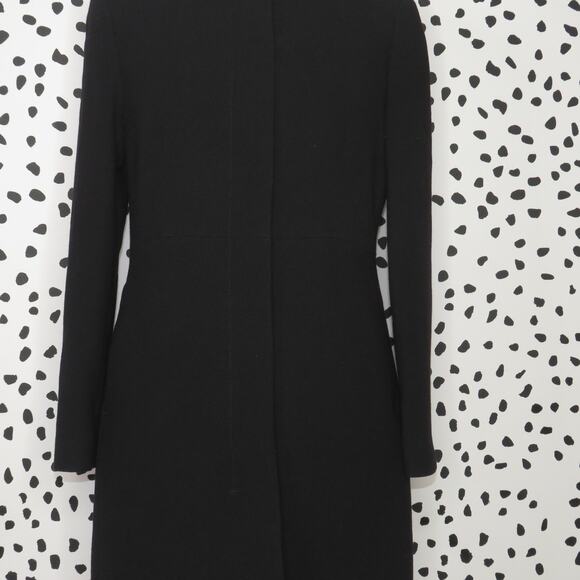 J. Crew Black Classic Longline Tailored Peacoat - Picture 3 of 8